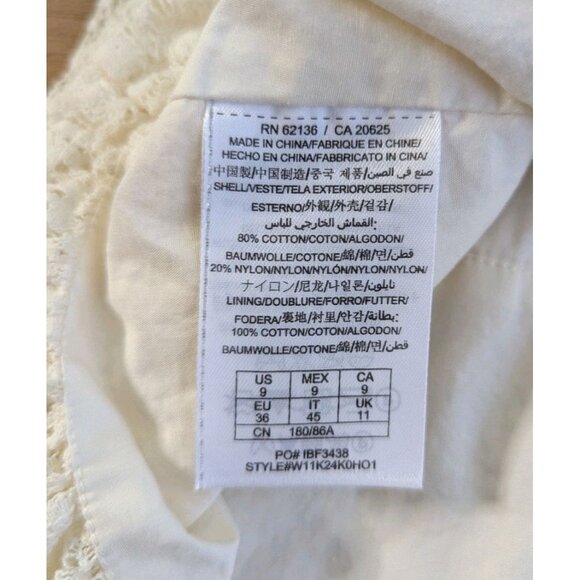 Guess Y2K White Lace Mini Dress Size XS/S Boho Western Sundress Crochet B9 - Picture 9 of 9